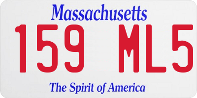 MA license plate 159ML5