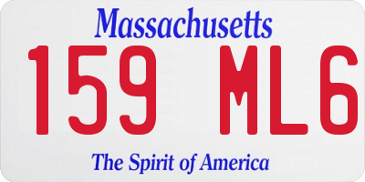 MA license plate 159ML6