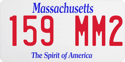MA license plate 159MM2