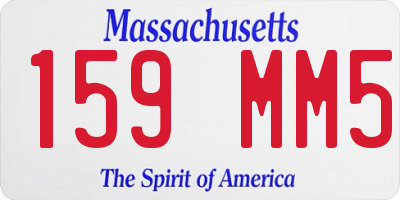 MA license plate 159MM5
