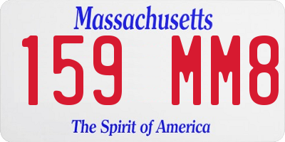 MA license plate 159MM8