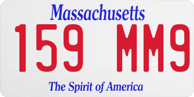 MA license plate 159MM9