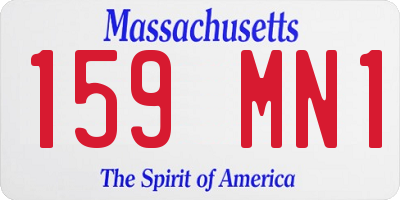 MA license plate 159MN1