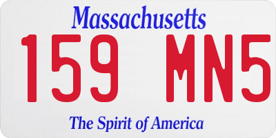MA license plate 159MN5