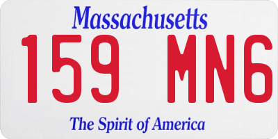 MA license plate 159MN6