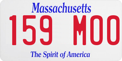 MA license plate 159MO0