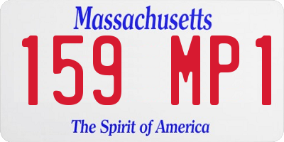 MA license plate 159MP1