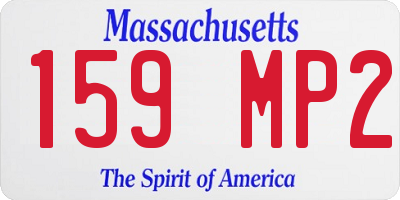 MA license plate 159MP2