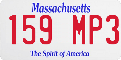 MA license plate 159MP3