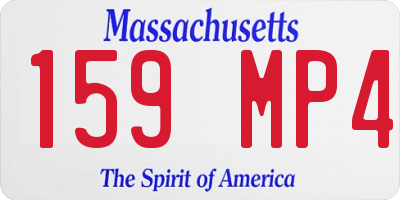MA license plate 159MP4
