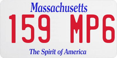 MA license plate 159MP6