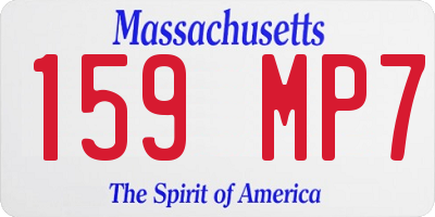 MA license plate 159MP7