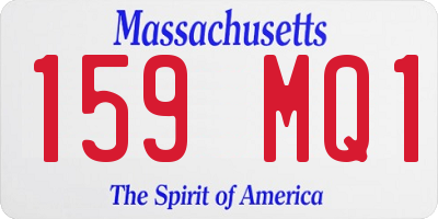 MA license plate 159MQ1