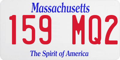 MA license plate 159MQ2