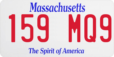 MA license plate 159MQ9