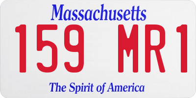 MA license plate 159MR1