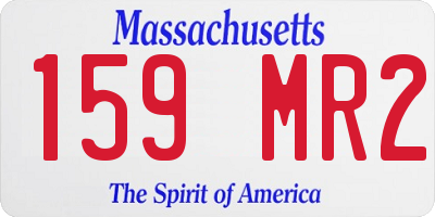 MA license plate 159MR2