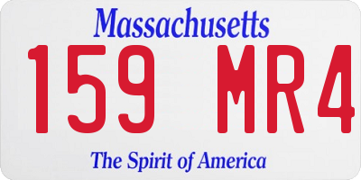 MA license plate 159MR4