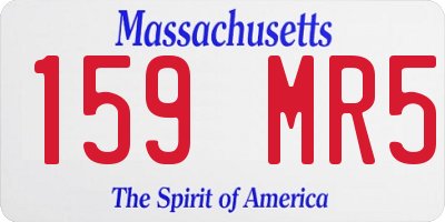 MA license plate 159MR5