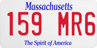 MA license plate 159MR6