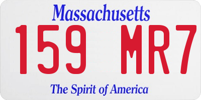 MA license plate 159MR7