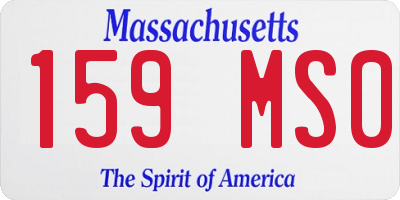 MA license plate 159MS0