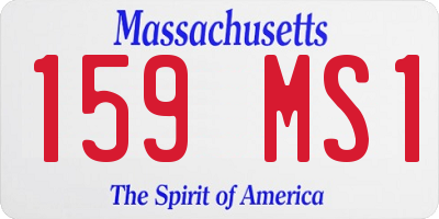 MA license plate 159MS1