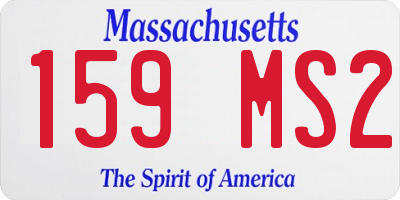 MA license plate 159MS2