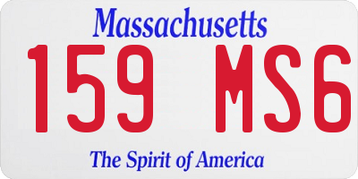 MA license plate 159MS6