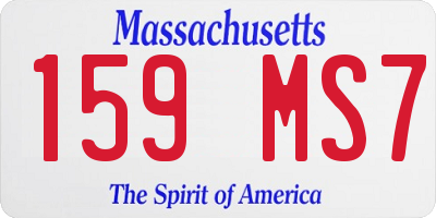 MA license plate 159MS7