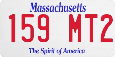MA license plate 159MT2