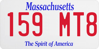 MA license plate 159MT8