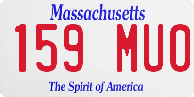 MA license plate 159MU0