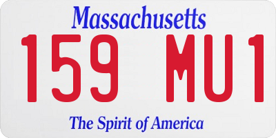 MA license plate 159MU1