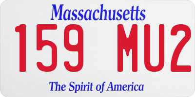 MA license plate 159MU2