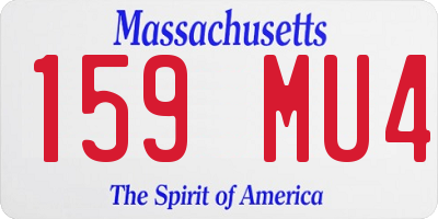 MA license plate 159MU4