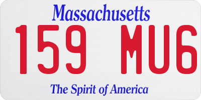 MA license plate 159MU6