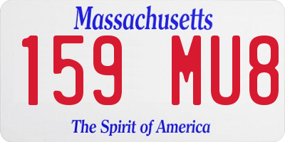 MA license plate 159MU8
