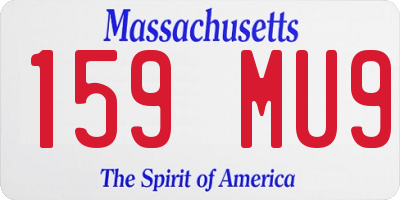 MA license plate 159MU9