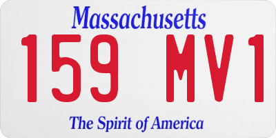 MA license plate 159MV1
