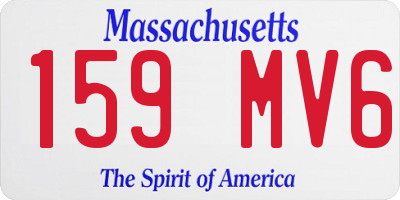 MA license plate 159MV6
