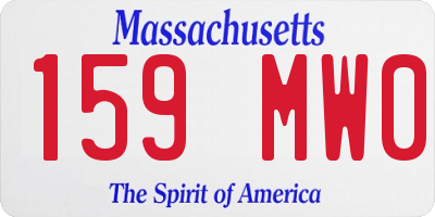 MA license plate 159MW0