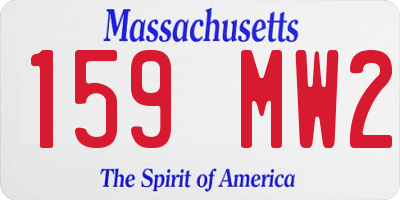 MA license plate 159MW2