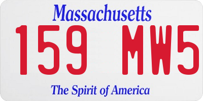 MA license plate 159MW5