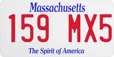 MA license plate 159MX5