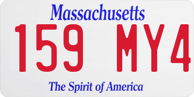 MA license plate 159MY4