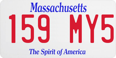 MA license plate 159MY5