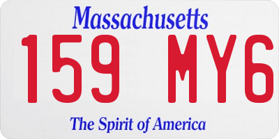 MA license plate 159MY6