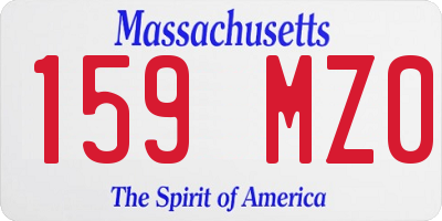 MA license plate 159MZ0