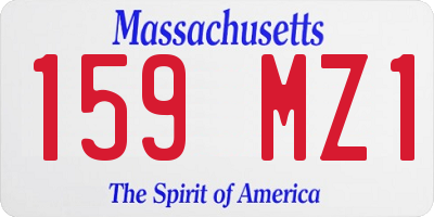 MA license plate 159MZ1